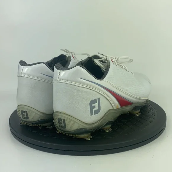 Footjoy DNA 2.0 White/Red Golf Cleats Shoes 53310 Men's Size 9 - Picture 6 of 13